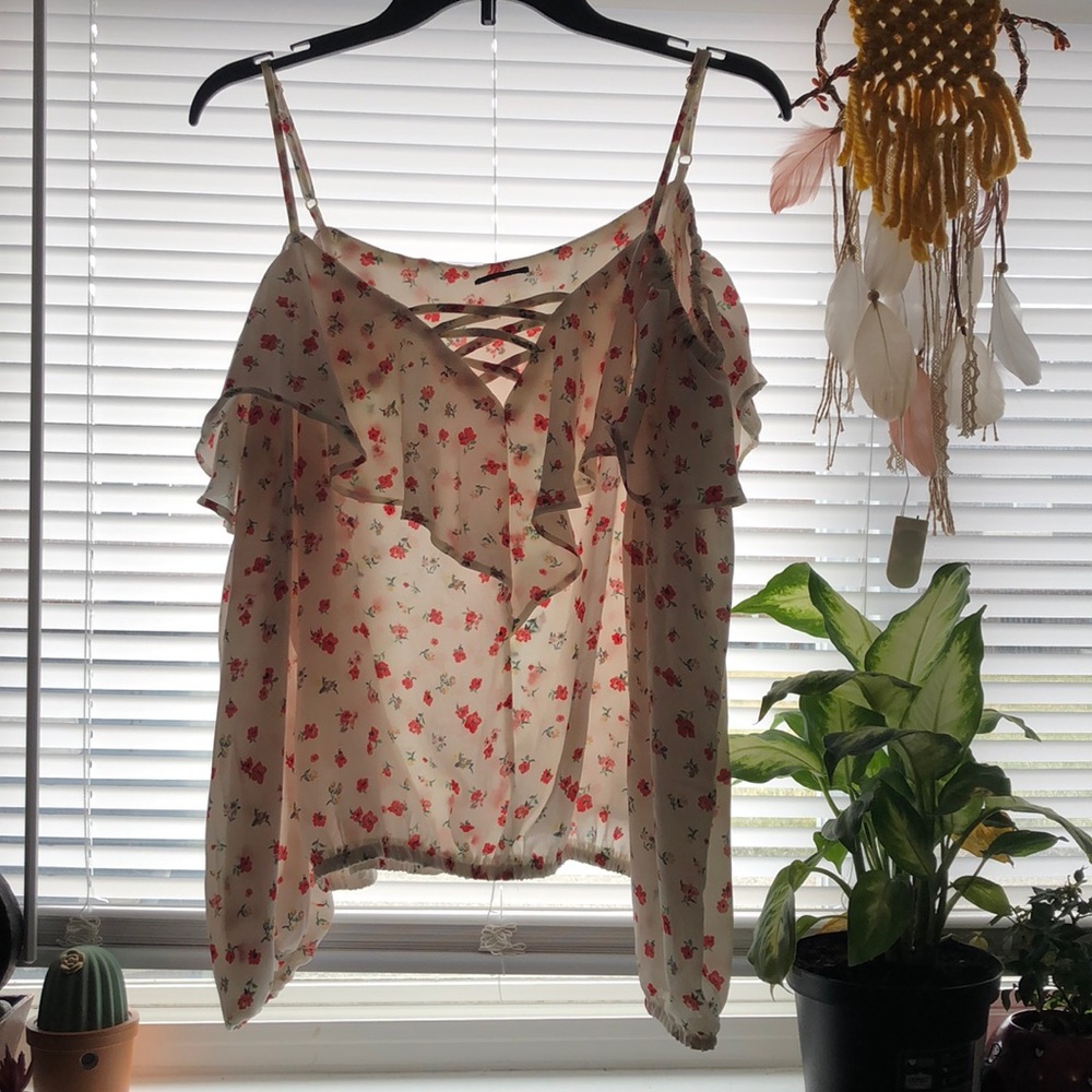 Ruffled Floral Blouse